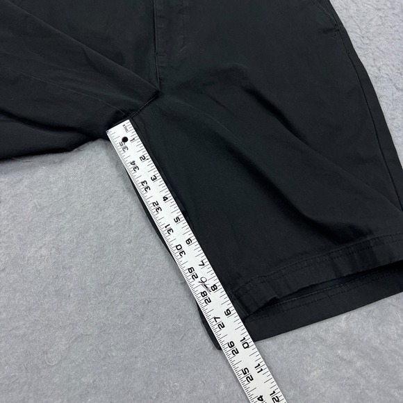 Lee Shorts Men's 32 Black Flat Front Chino Motion Flex Waistband Stretch 9.5" - Picture 7 of 11